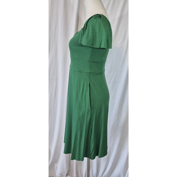 Boden Square Neck Green Jersey Mini Dress US 2 - Picture 6 of 10